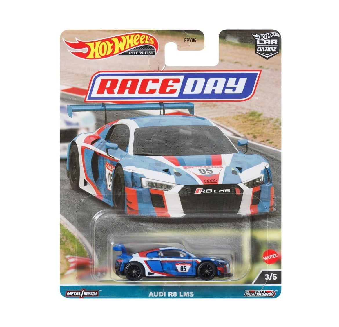 Audi R8 LMS - Series Car Culture Race Day - Hot Wheels Premium - Scala 1/64