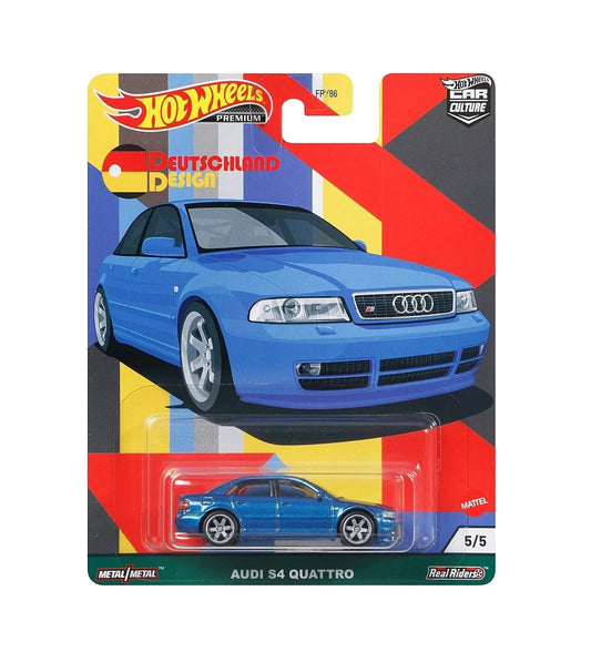 Audi S4 Quattro Blue - Series Car Culture Deutschland Design  - Hot Wheels Premium - Scala 1/64