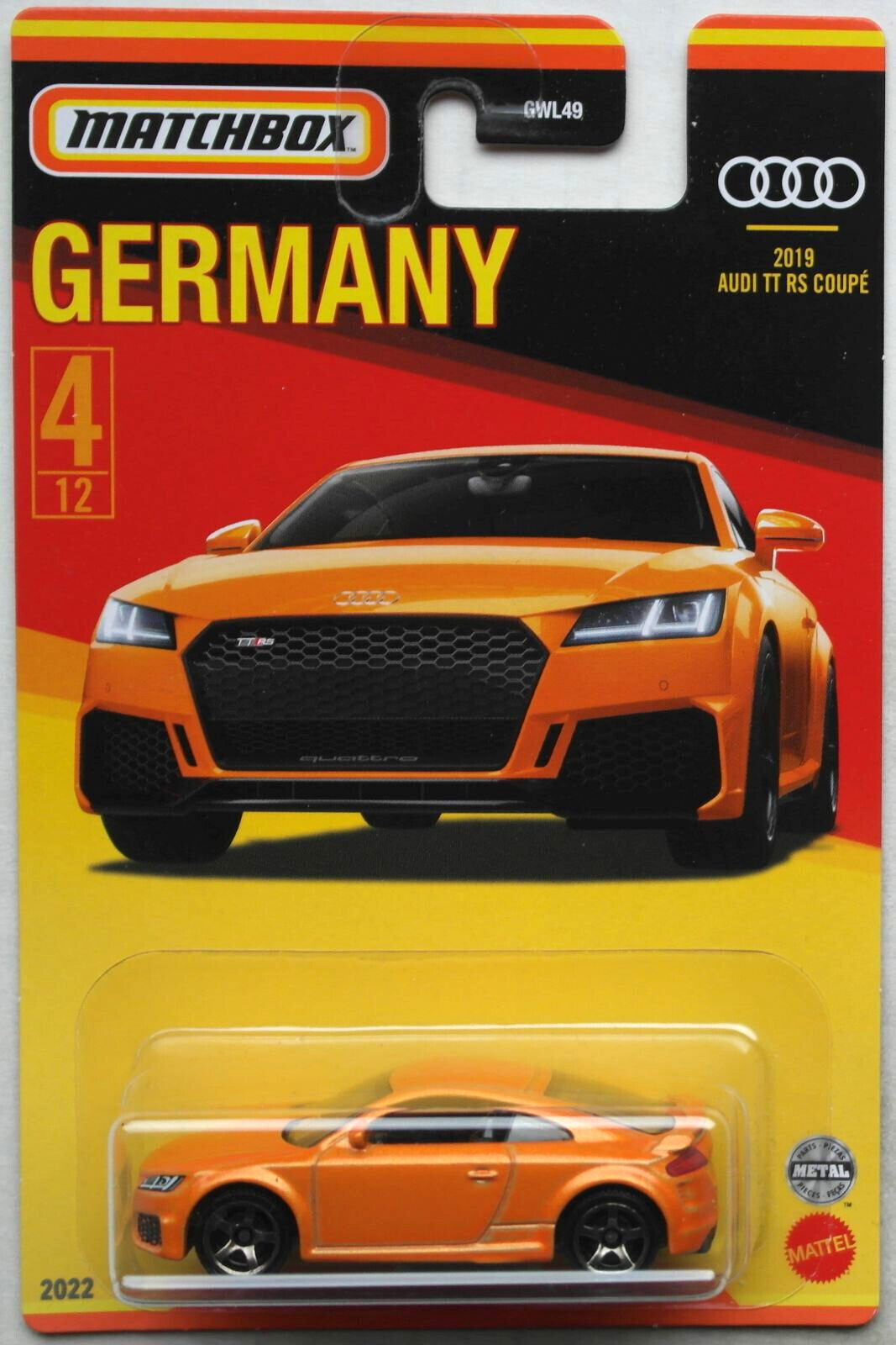 Audi TT RS Coupe Germany - Matchbox - Scala 1/64 Circa