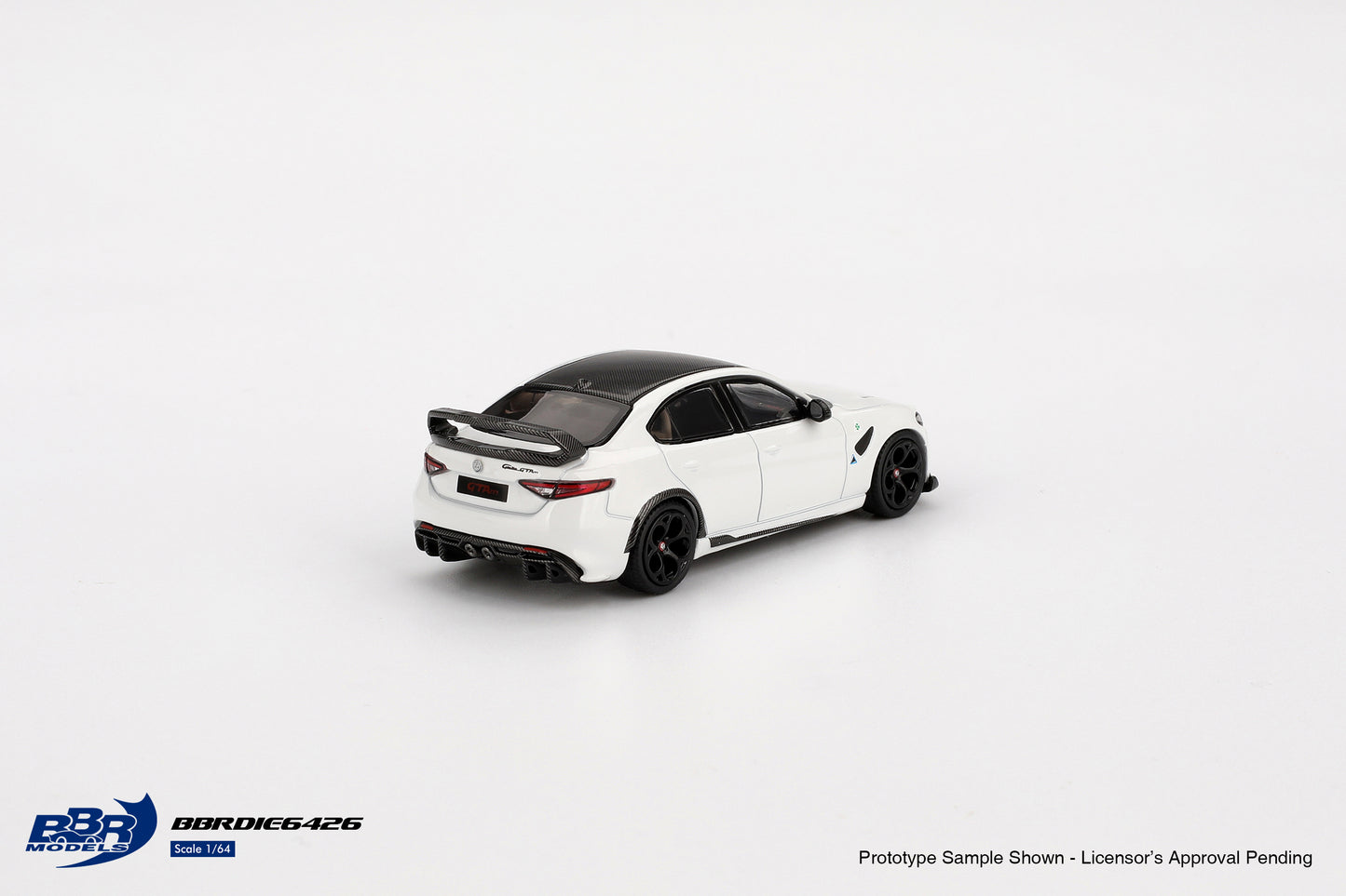 Alfa Romeo Giulia GTAm 2021 White - BBR Models - Scala 1/64 BBRDIE6426