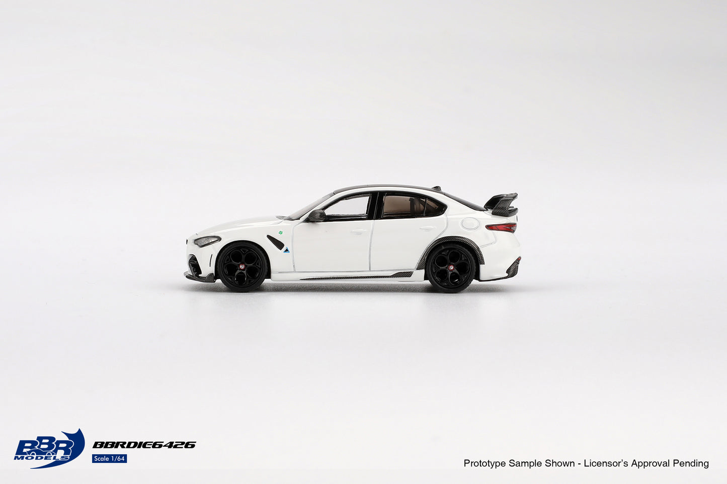 Alfa Romeo Giulia GTAm 2021 White - BBR Models - Scala 1/64 BBRDIE6426