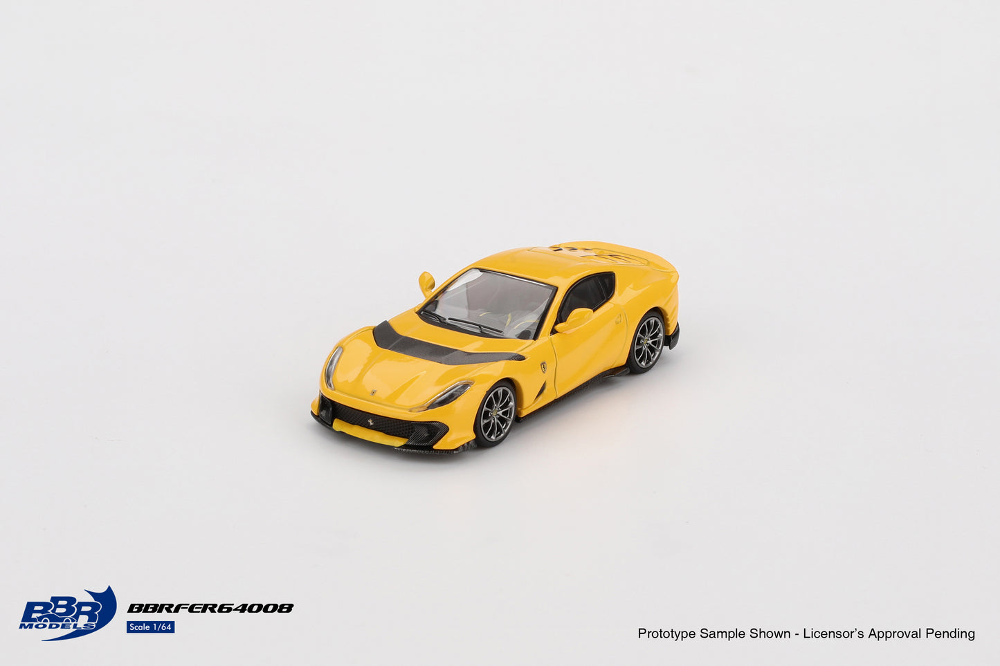 Ferrari 812 Giallo Modena Competizione 2021 - BBR Models - Scala 1/64 BBRFER64008