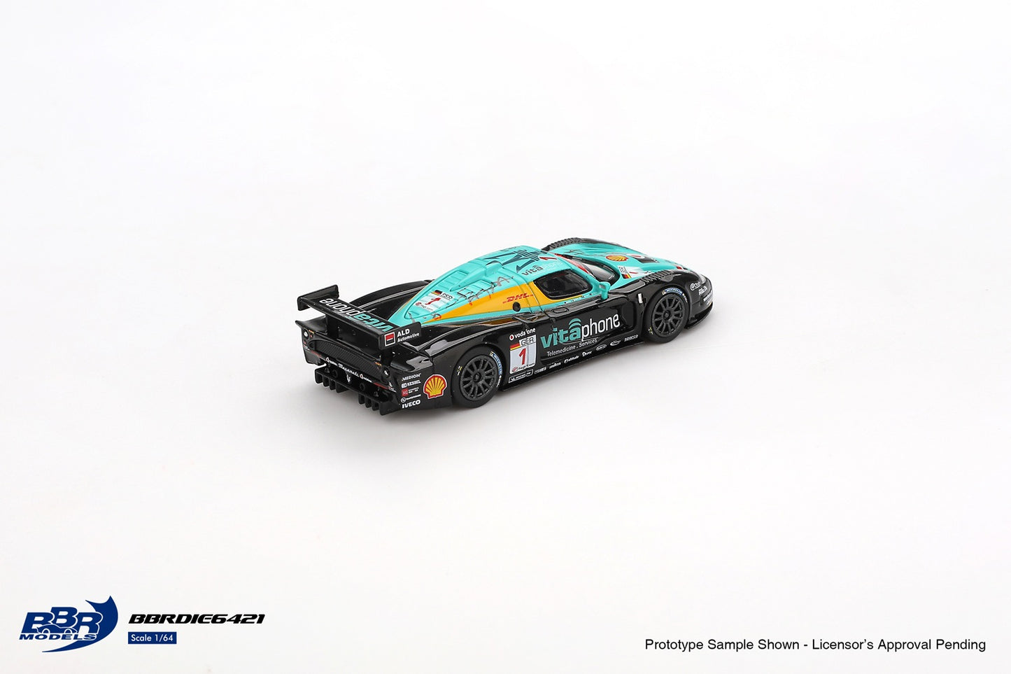 Maserati MC12 Competitione #1 Vitaphone Racing Team Spa 24 Hrs Winner 2008 - BBR Models - Scala 1/64 BBRDIE6421