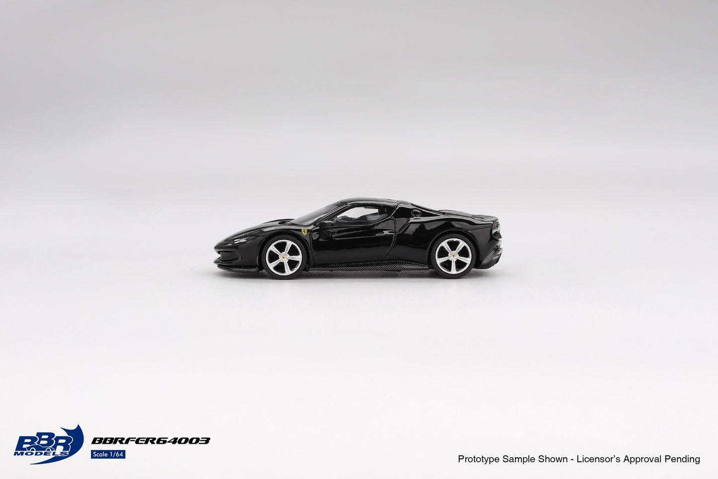 Ferrari 296 GTB Nero Daytona 2024 - BBR Models - Scala 1/64 BBRDIE64003