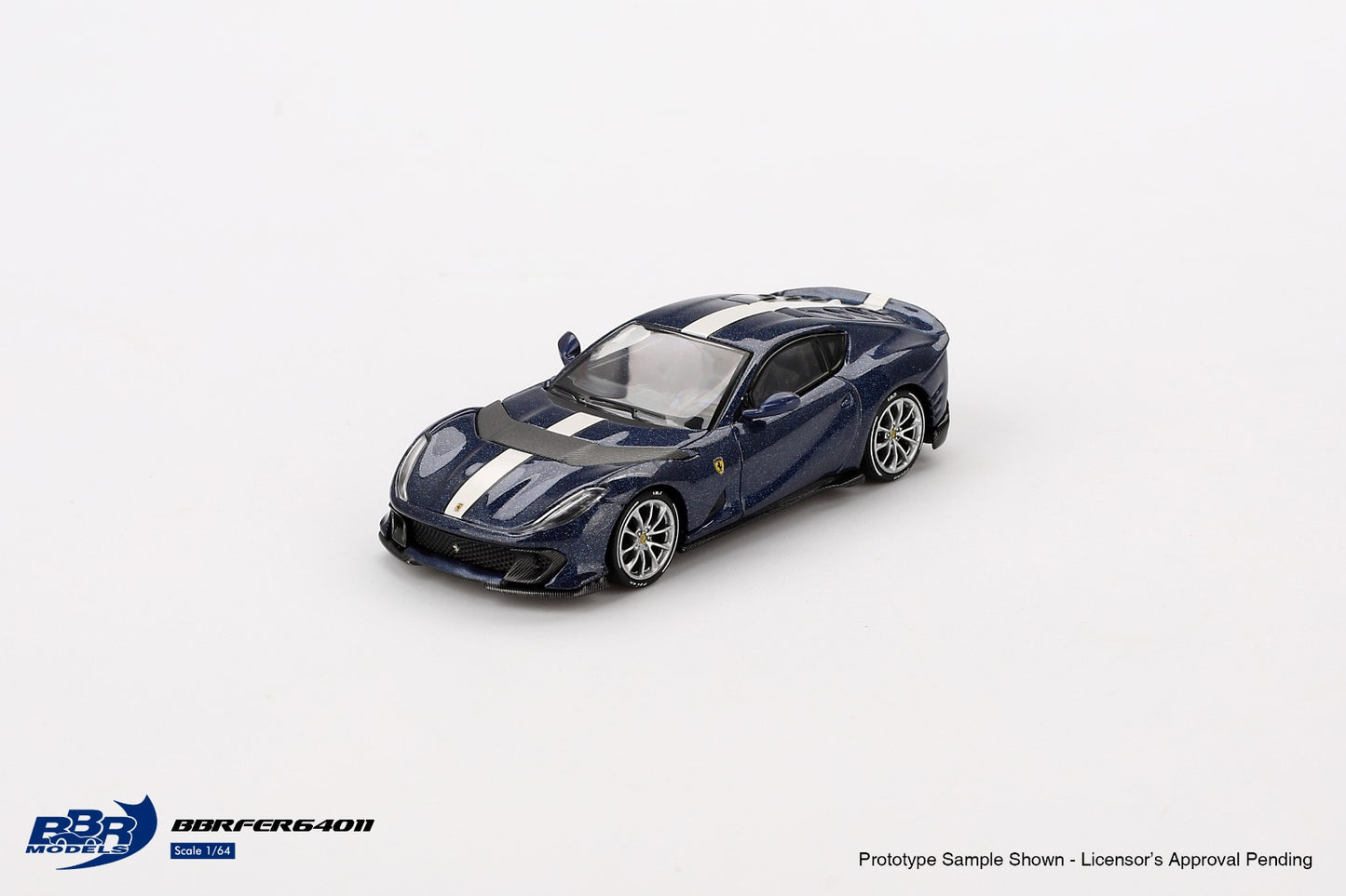 Ferrari 812 Competition Blu Tour De France - BBR Models - Scala 1/64 BBRFER64011