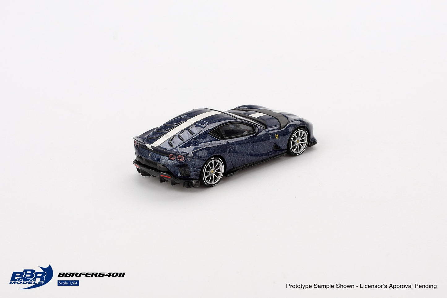 Ferrari 812 Competition Blu Tour De France - BBR Models - Scala 1/64 BBRFER64011