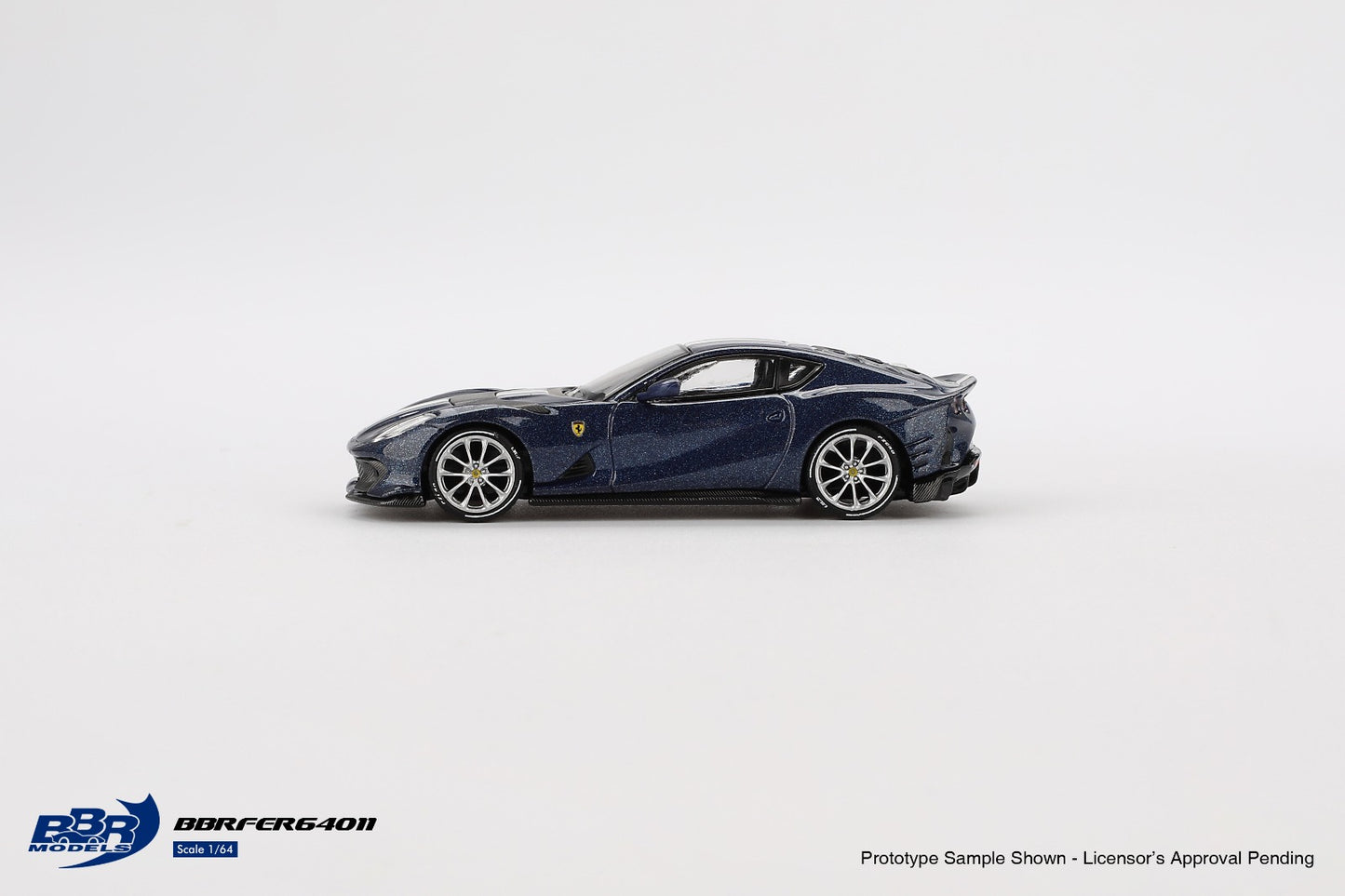Ferrari 812 Competition Blu Tour De France - BBR Models - Scala 1/64 BBRFER64011