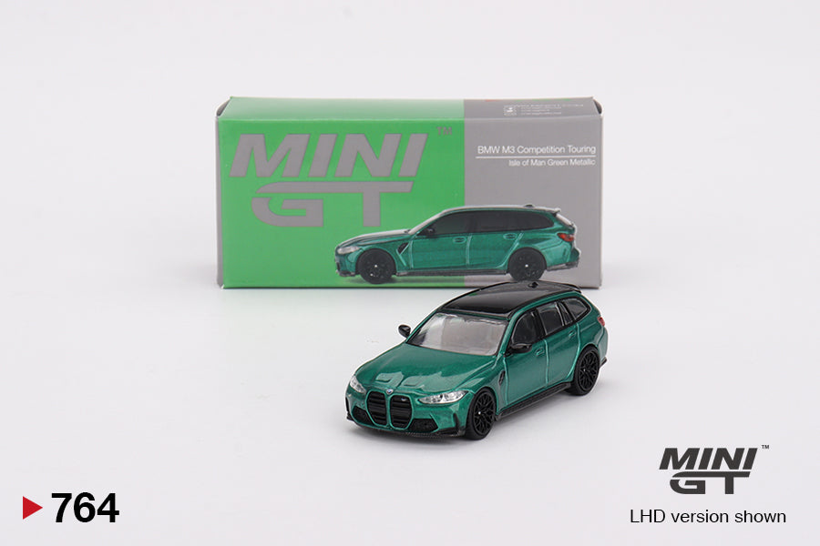 BMW M3 Competition Touring Isle of Man Green Metallic - Mini GT - Scala 1/64 MGT00764