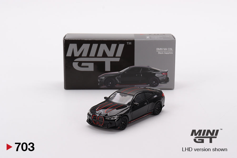 BMW M4 CSL Black Sapphire - Mini GT - Scala 1/64 MGT00703