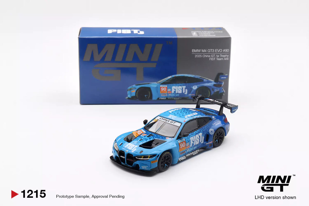 BMW M4 GT3 EVO #90 FIST Team AAI 2025 China GT - Mini GT - Scala 1/64 MGT01215-CH China Packaging