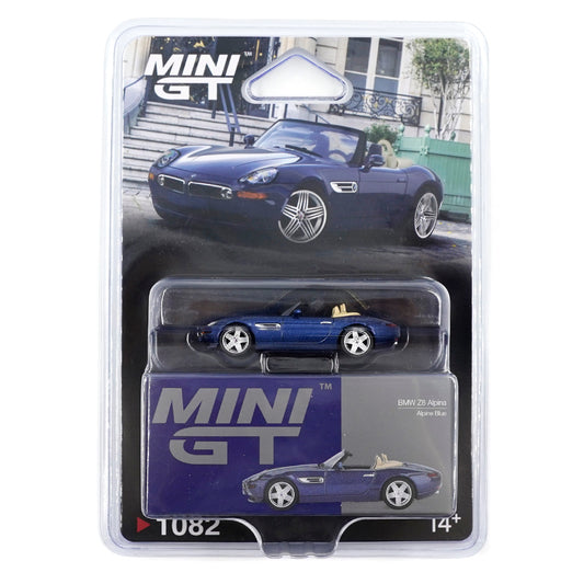BMW Z8 Alpina Alpine Blue - Mini GT - Scala 1/64 MGT01082-BL Blister Packaging