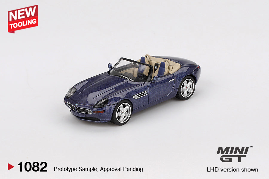 BMW Z8 Alpina Alpine Blue - Mini GT - Scala 1/64 MGT01082-BL Blister Packaging