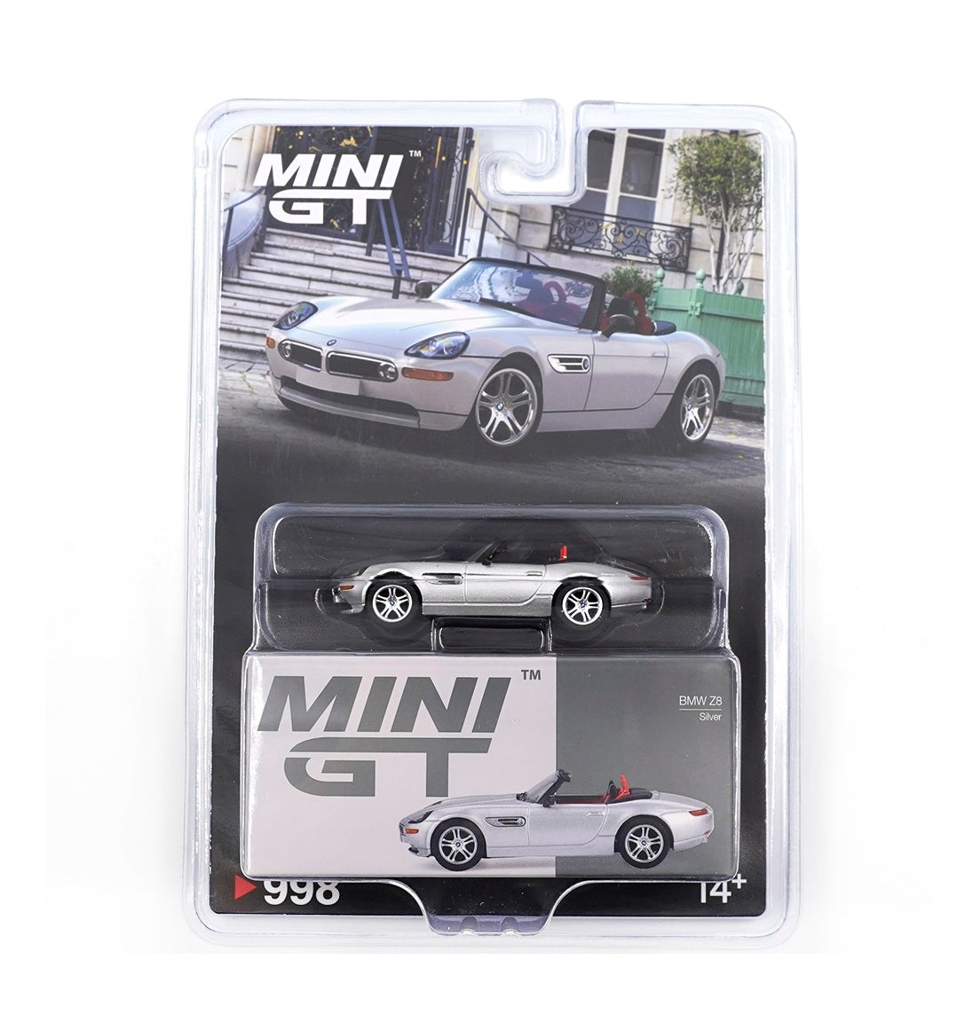 BMW Z8 Titanium Silver 2003 - Mini GT - Scala 1/64 MGT00998-BL Blister Packaging