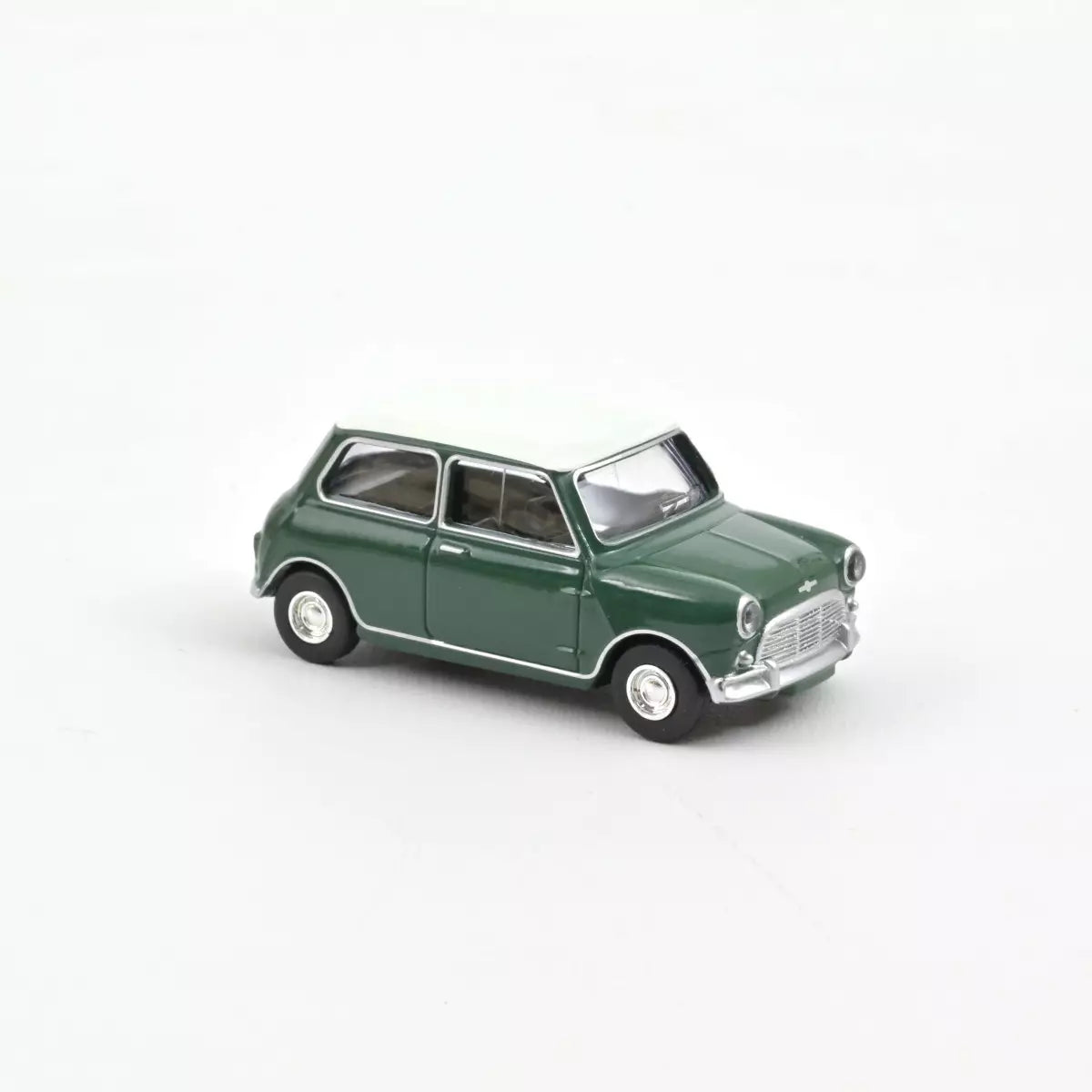 Mini Cooper S 1964 Almond Green and White Roof - Norev - Scala 1/64 Circa