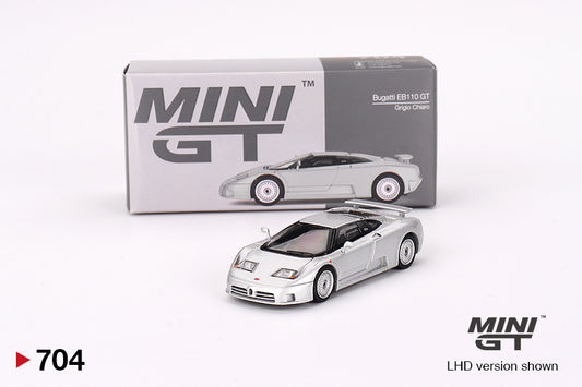 Bugatti EB110 GT Grigio Chiaro - Mini GT - Scala 1/64 MGT00704