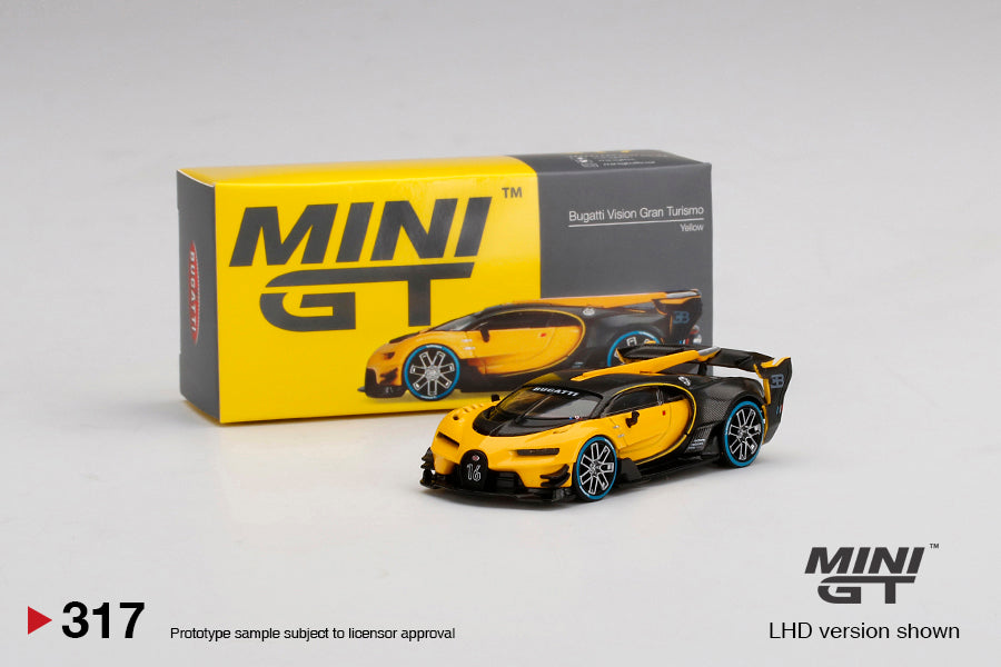 Bugatti Vision Gran Turismo Yellow Mini GT Mijo Exclusive - Mini GT - Scala 1/64 MGT00317 Blister