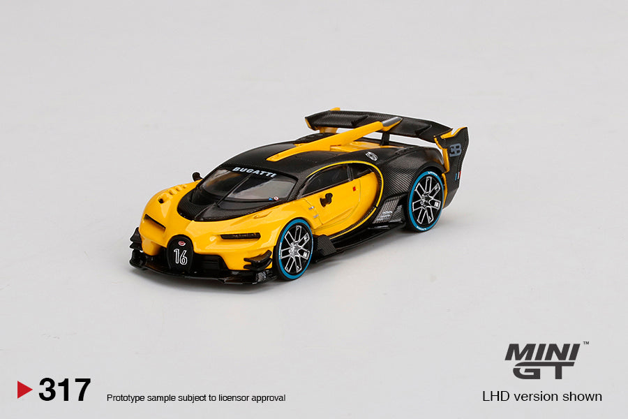 Bugatti Vision Gran Turismo Yellow Mini GT Mijo Exclusive - Mini GT - Scala 1/64 MGT00317 Blister