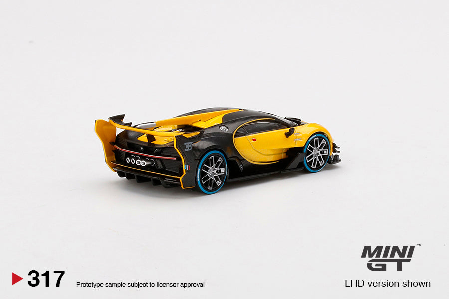 Bugatti Vision Gran Turismo Yellow Mini GT Mijo Exclusive - Mini GT - Scala 1/64 MGT00317 Blister