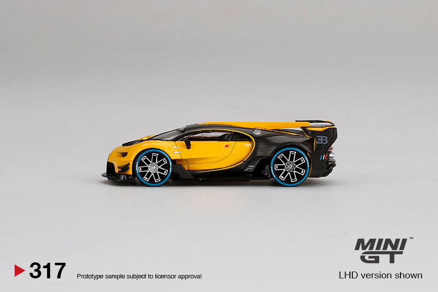 Bugatti Vision Gran Turismo Yellow Mini GT Mijo Exclusive - Mini GT - Scala 1/64 MGT00317 Blister