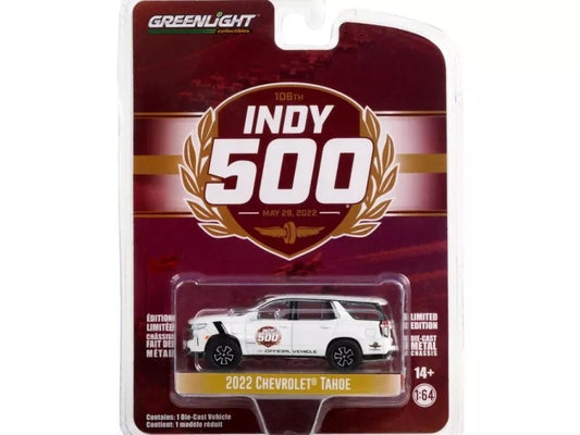 Chevrolet Tahoe 2022 Vehículo Oficial Indy 500 - Greenlight - Escala 1/64