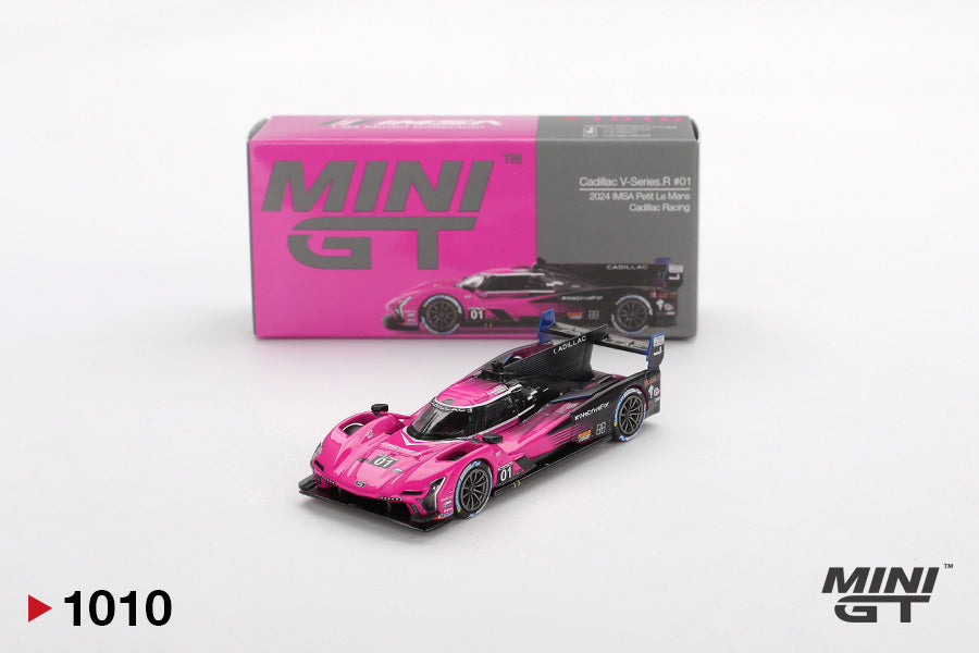 Cadillac V-Series.R #01 Cadillac Racing 2024 IMSA Petit Le Mans 2024 - Mini Gt - Scala 1/64 MGT01010-BL Blister Packaging