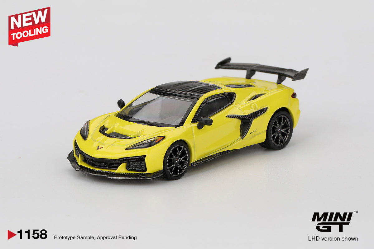 Chevrolet Corvette C8 ZR1 Accelerate Yellow 2025 - Mini GT - Scala 1-64 MGT01158-L