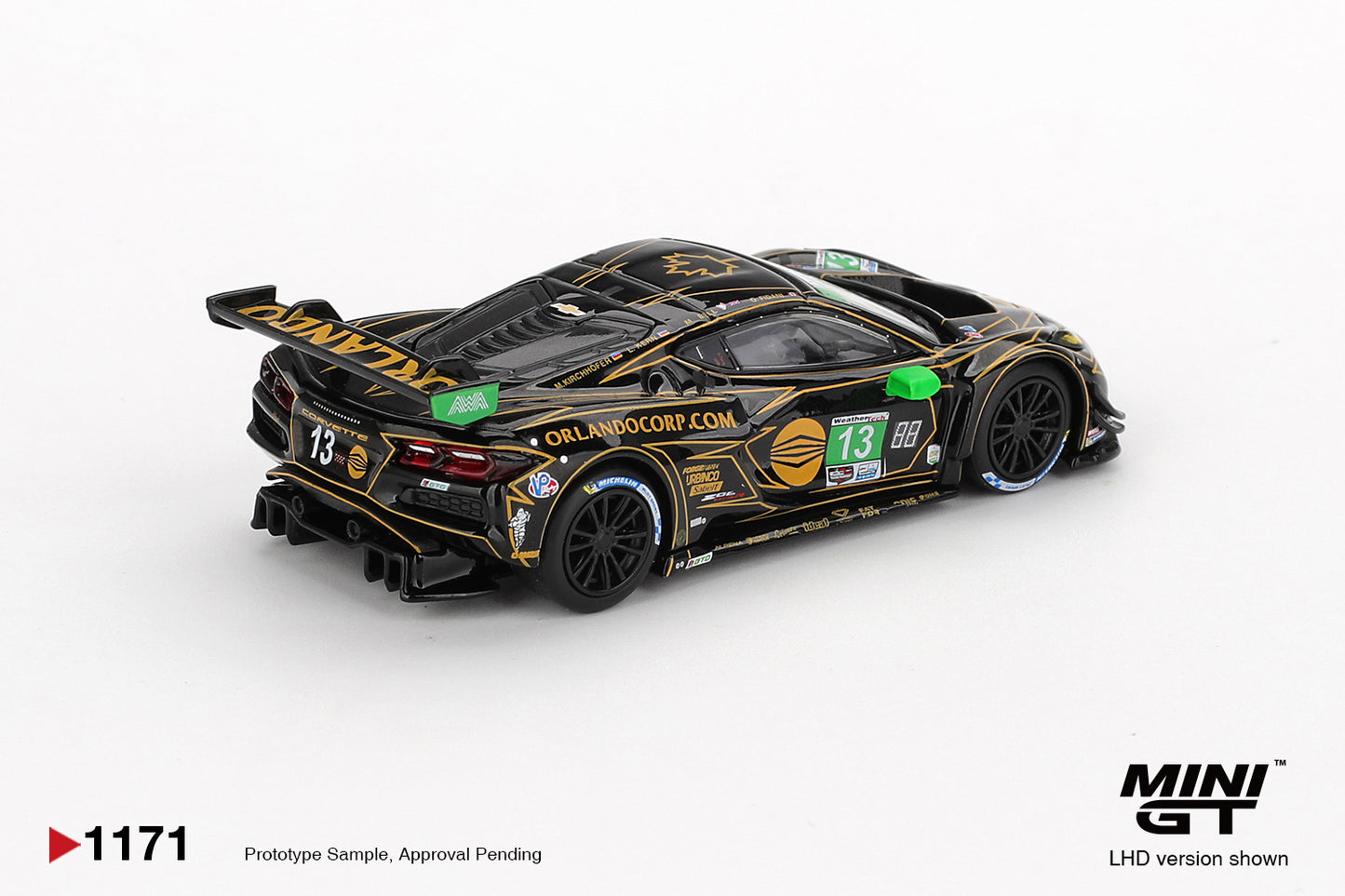 Chevrolet Corvette Z06 GT3.R #13 AWA 2025 IMSA Daytona 24 Hrs 2025 - Mini GT - Scala 1-64 MGT01171-L