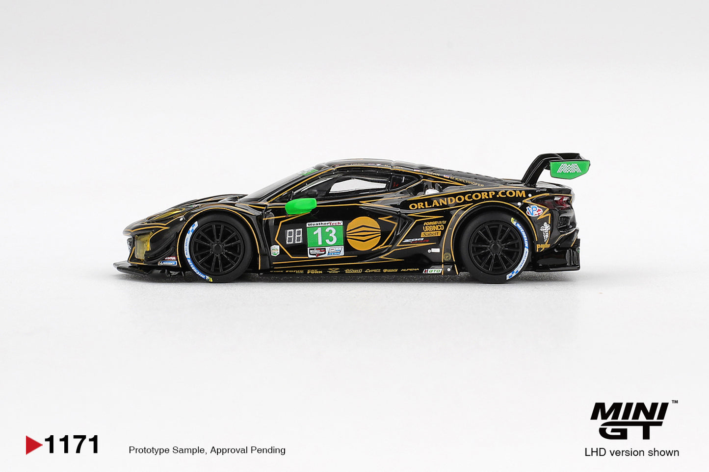 Chevrolet Corvette Z06 GT3.R #13 AWA 2025 IMSA Daytona 24 Hrs 2025 - Mini GT - Scala 1-64 MGT01171-L
