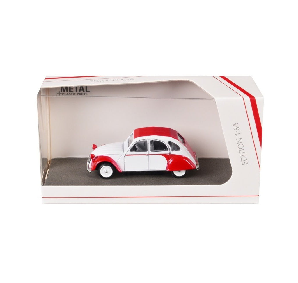 Citroen 2CV white/red - Schuco - Scala 1/64 452037200