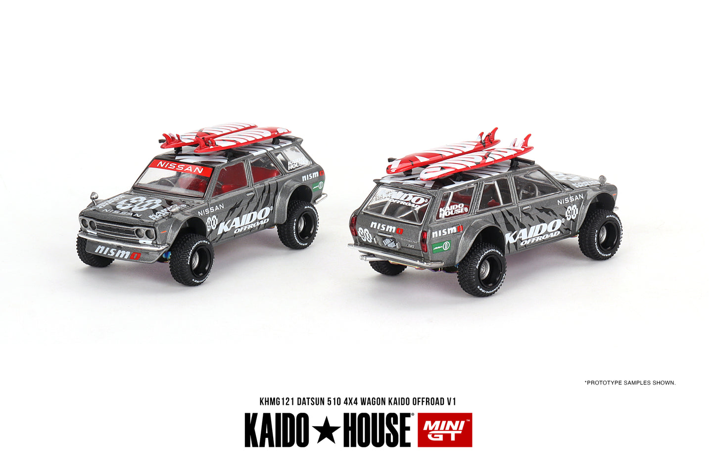 Datsun KAIDO 510 Wagon 4x4 Kaido Offroad V1 - KAIDO HOUSE Mini GT - Scala 1/64 KHMG121