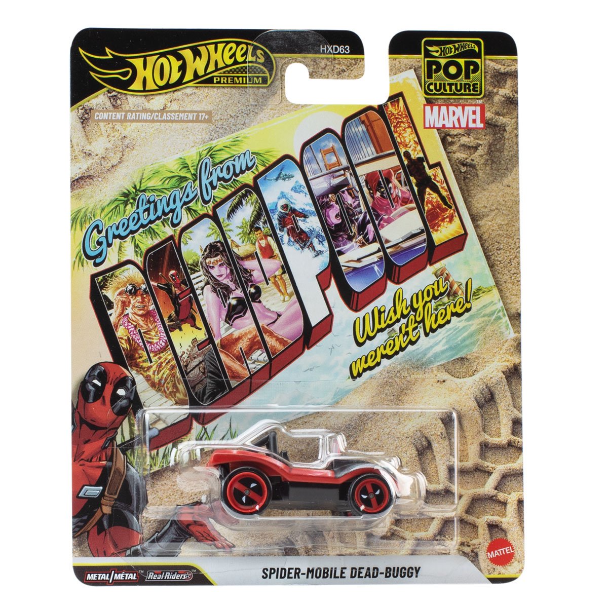 Deadpool Spider-Mobile Dead-Buggy - Series Pop Culture - Hot Wheels Premium - Scala 1/64