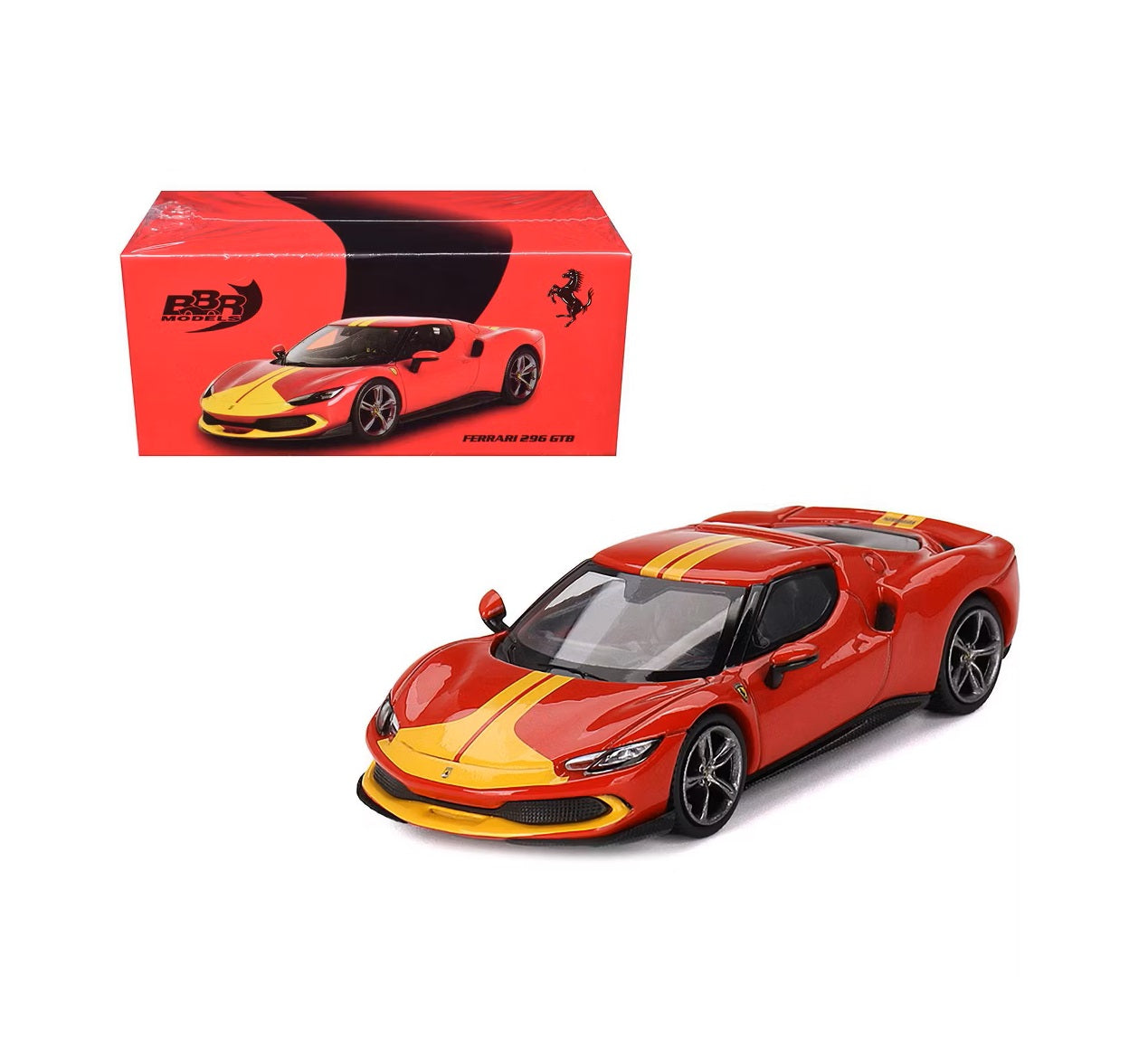 Ferrari 296 GTB Assetto Fiorano Rosso Corsa - BBR Models - Scala 1/64 BBRFER64002