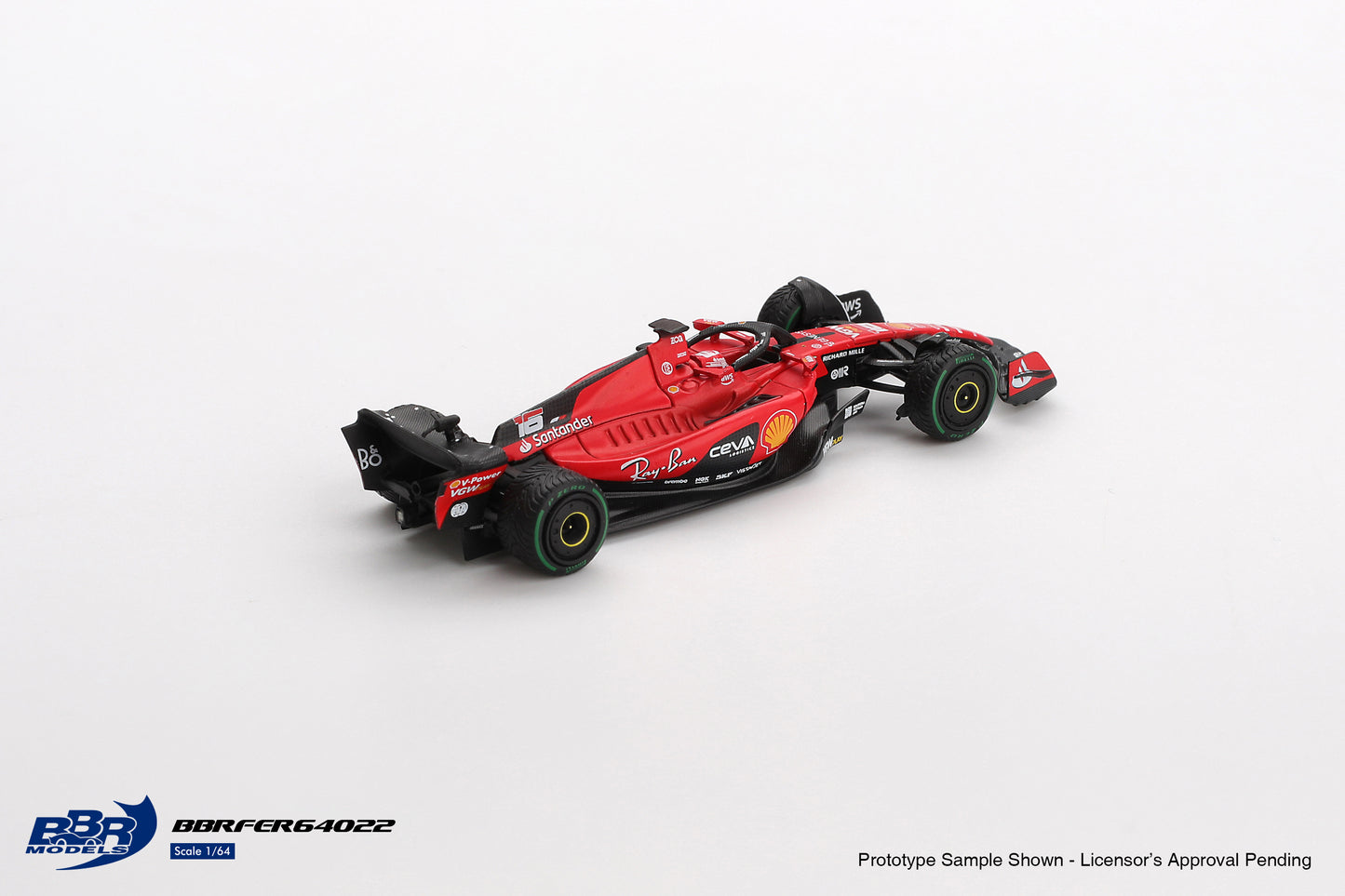 Ferrari SF23 #16 Charles Leclerc Monaco GP 2023 - BBR Models - Scala 1/64 BBRFER64022