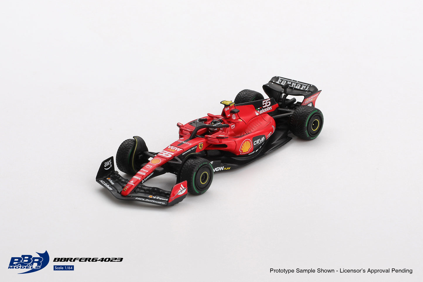 Ferrari SF23 #55 Carlos Sainz Monaco GP 2023 - BBR Models - Scala 1/64 BBRFER64023