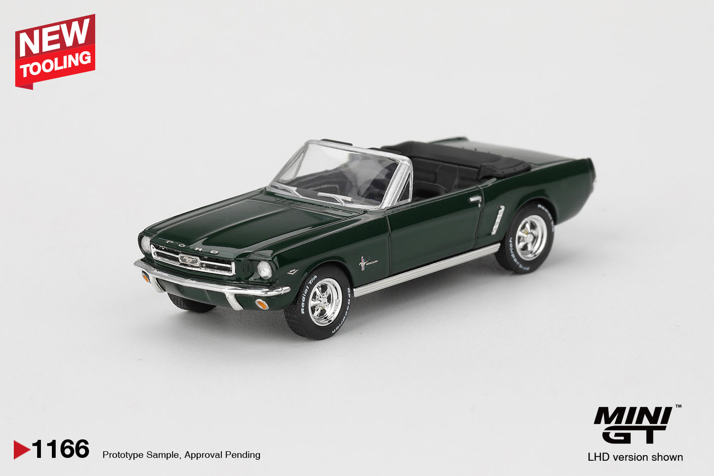 Ford Mustang Convertible 1964 Highland Green 1964 - Mini GT - Scala 1-64 MGT01166-L