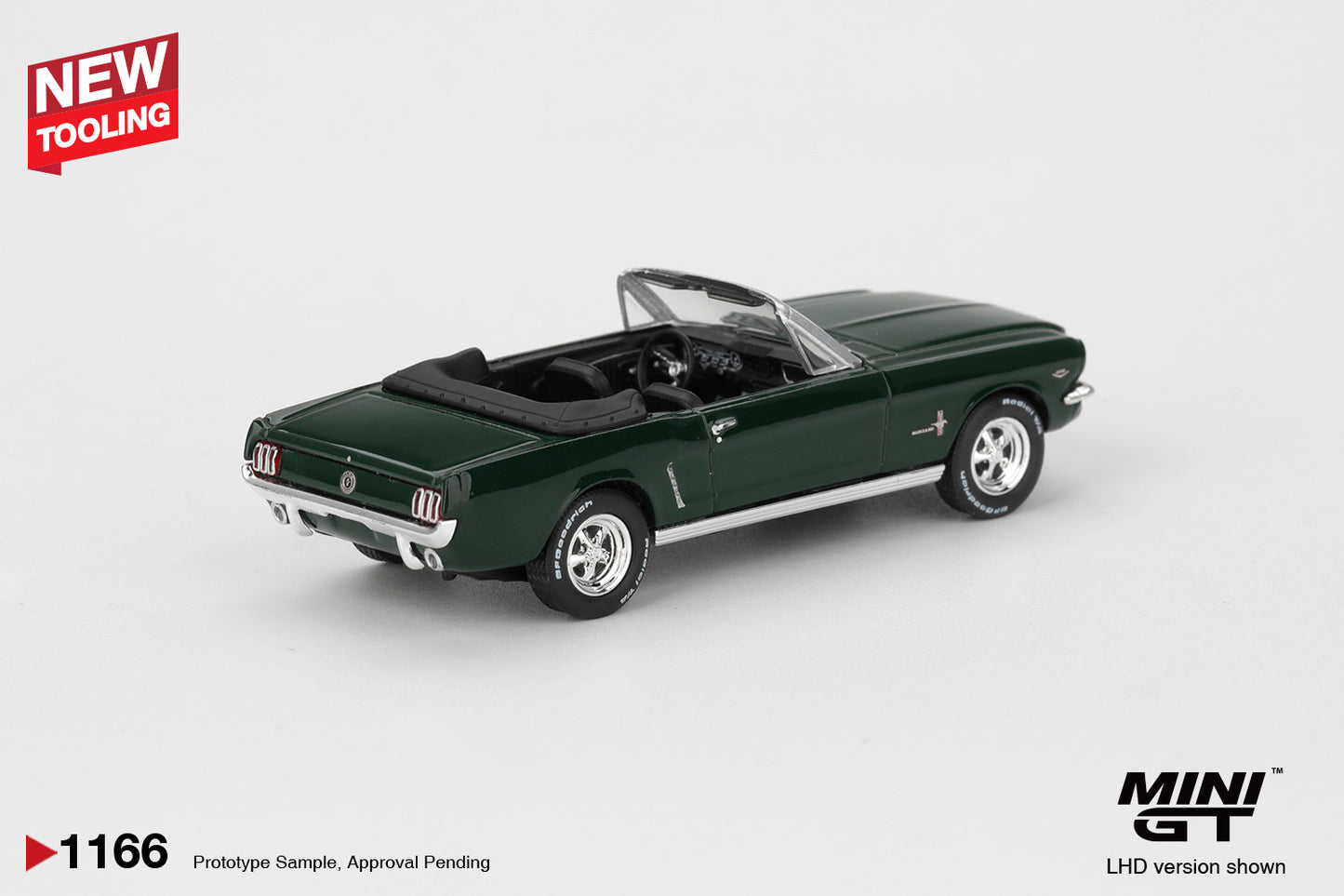 Ford Mustang Convertible 1964 Highland Green 1964 - Mini GT - Scala 1-64 MGT01166-L
