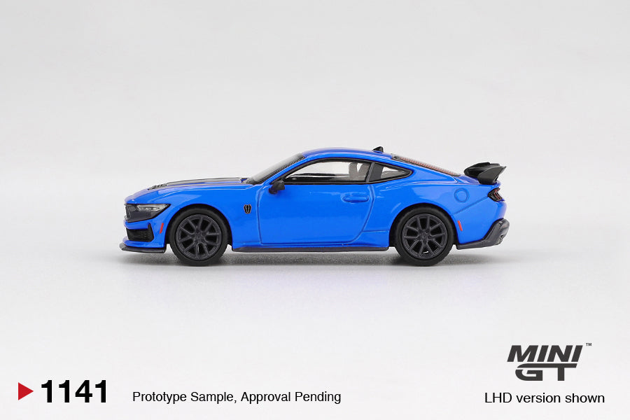 Ford Mustang Dark Horse 2024 Grabber Blue - Mini GT - Scala 1-64 MGT01141-L