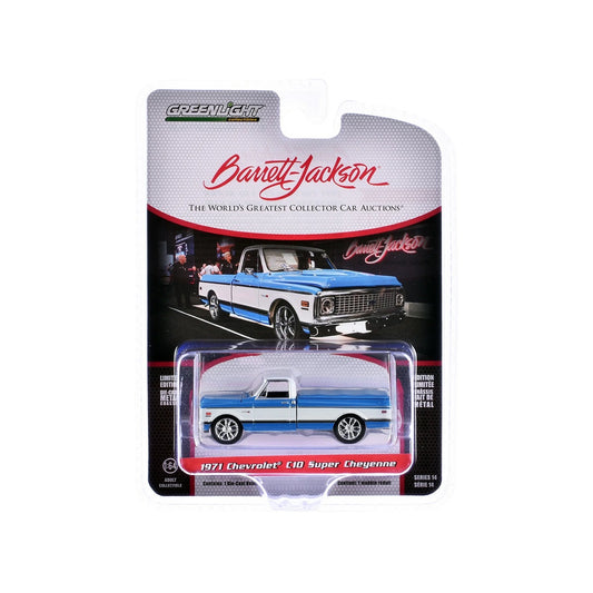 1971 Chevrolet C10 Super Cheyenne Custom Pickup  (Lot #673.1) - Series Barrett Jackson - Greenlight - Scala 1/64