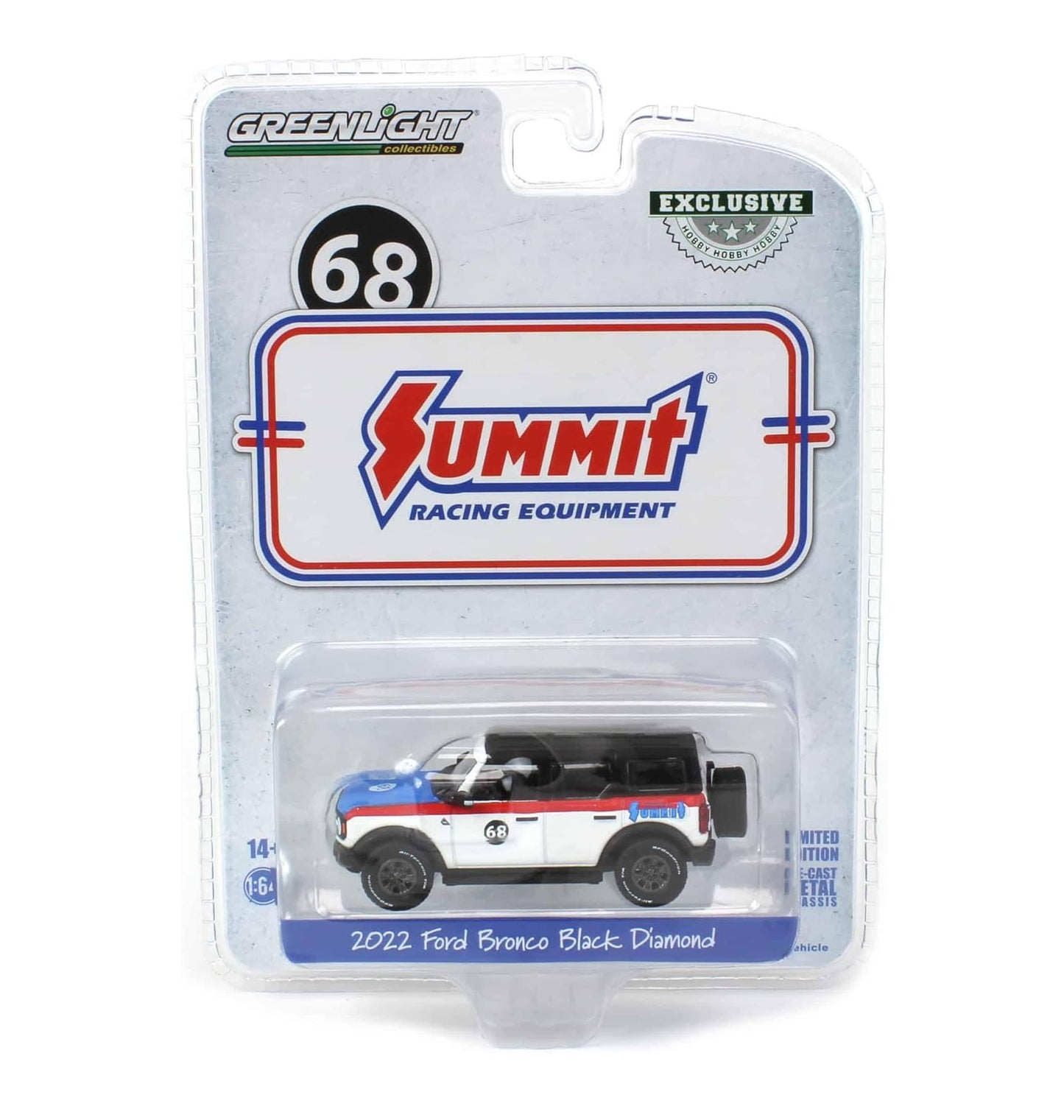2022 Ford Bronco Black Diamond #68 Summit Racing - Greenlight - Scala 1/64