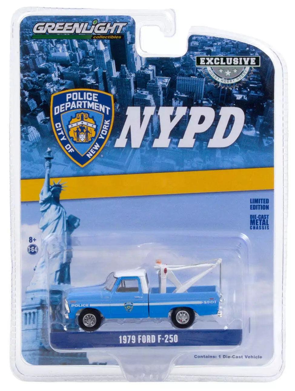 1979 Ford F-250 NYPD Tow Truck Series Hobby Exclusive - Greenlight - Scala 1/64