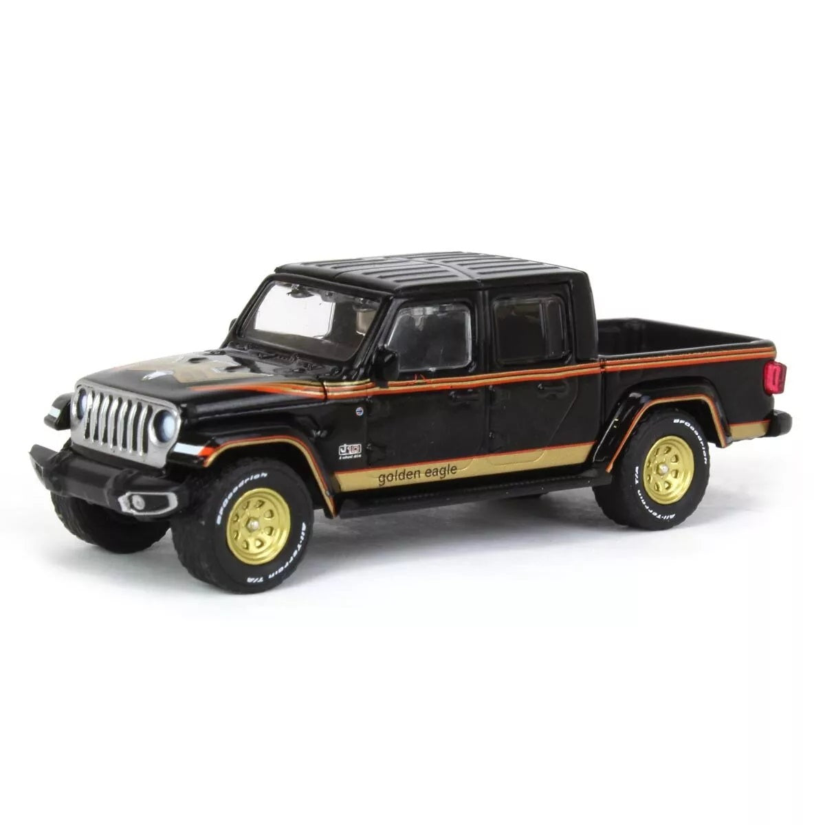 Jeep Gladiator 2020 J-10 Golden Eagle Tribute - Luz verde - Escala 1/64