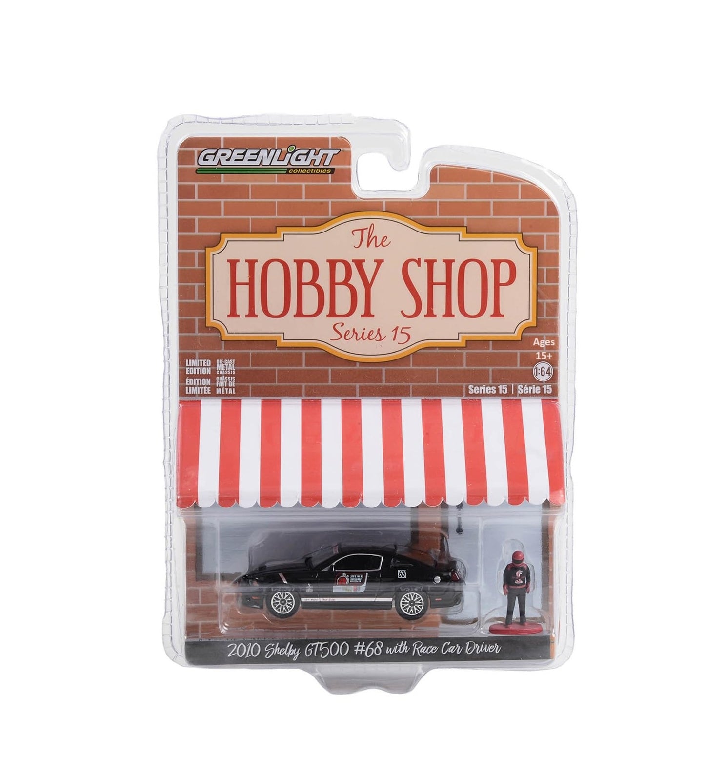 2010 Shelby Mustang GT500 #68 with Race Car Driver Series Hobby Shop - Greenlight - Scala 1/64