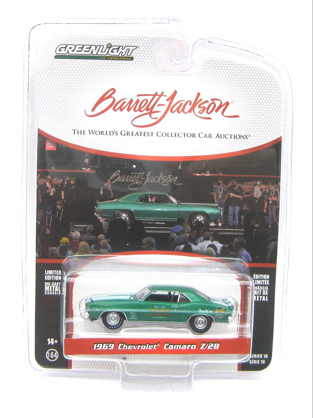 1969 Chevrolet Camaro Z28 Rally Green (Lot #1309.1) - Series Barrett Jackson - Greenlight - Scala 1/64