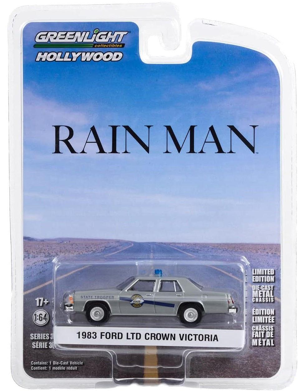 1983 Ford LTD Crown Victoria Kentucky State Police Rain Man - Greenlight - Scala 1/64 Hollywood Series