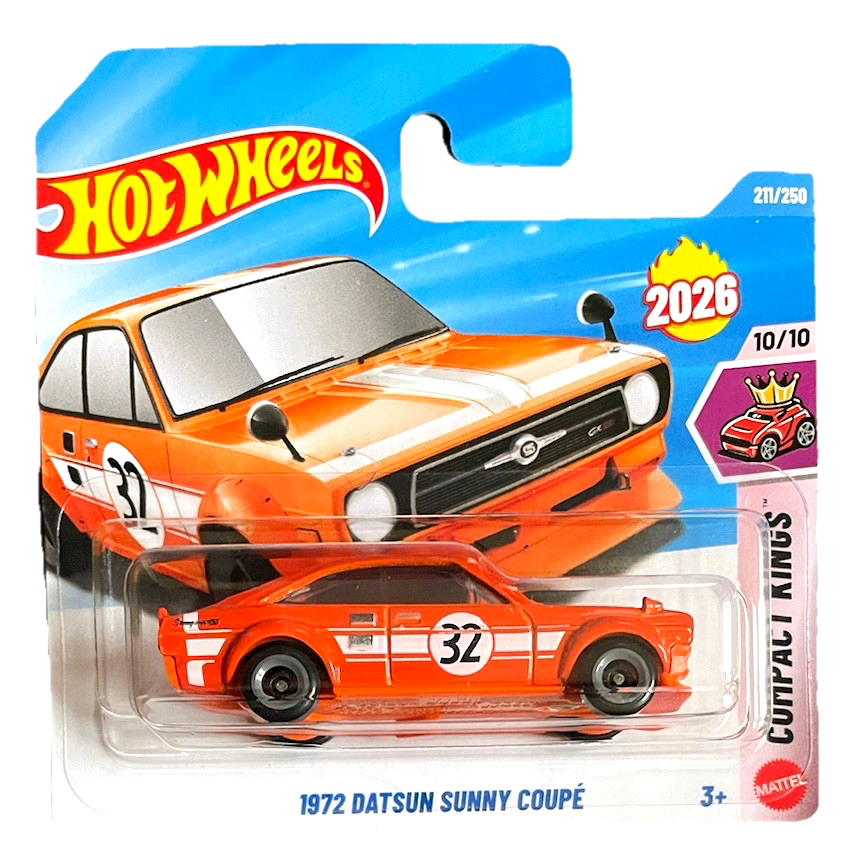 1972 Datsun Sunny Coupe - Compact Kings 10/10 - Hot Wheels - Scala 1/64 Circa