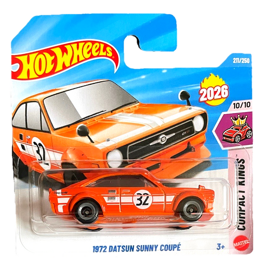 1972 Datsun Sunny Coupe - Compact Kings 10/10 - Hot Wheels - Scala 1/64 Circa