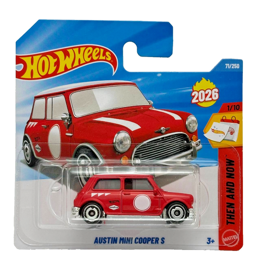 Austin Mini Cooper S Red - HW Then And Now 1/10 - Hot Wheels - Scala 1/64 Circa
