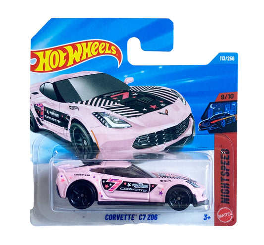 Corvette C7 Z06 pink - Night Speed Low 9/10 - Hot Wheels - Scala 1/64 Circa