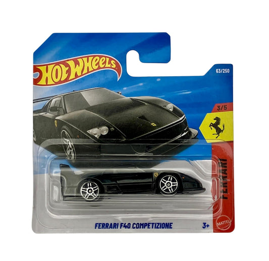 Ferrari F40 Competizione Black - HW Ferrari 3/5 - Hot Wheels - Scala 1/64 Circa