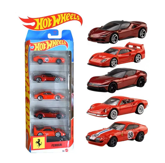 Ferrari Set 5 modelli - Hot Wheels - Scala 1/64 Circa
